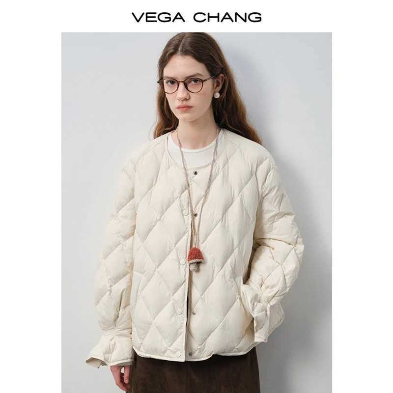 Vega Chang New Autumn and Winter Womens down Jacket with Puff Sleeves Lightweight Quilted Girly Warm Coat J251104