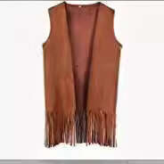 hippie fringe vest, 60s 70s men's and women's party stage wear, 2025 versatile temperament, new trendy clothing ins