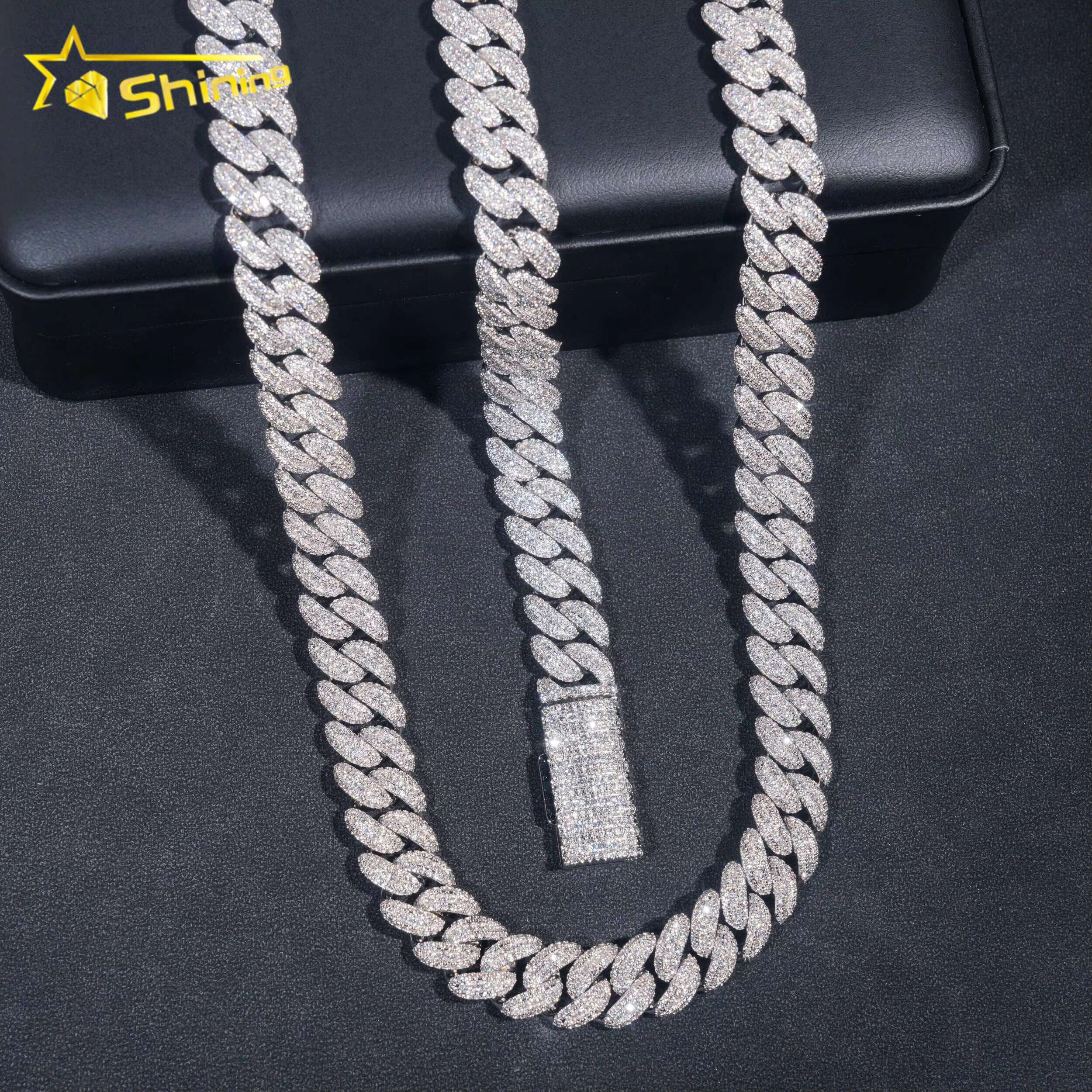 Luxury Men Hip Hop Fashion Jewelry Iced Out Gold Plated Cuban Link Chain Brass CZ Cuban Bracelet and Necklace