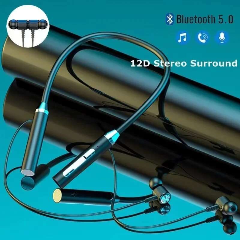 K58 Wireless Headphones Neckband Magnetic Earphones Sport Running Earbuds Waterproof Bluetooth 5.0 Headset With Mic