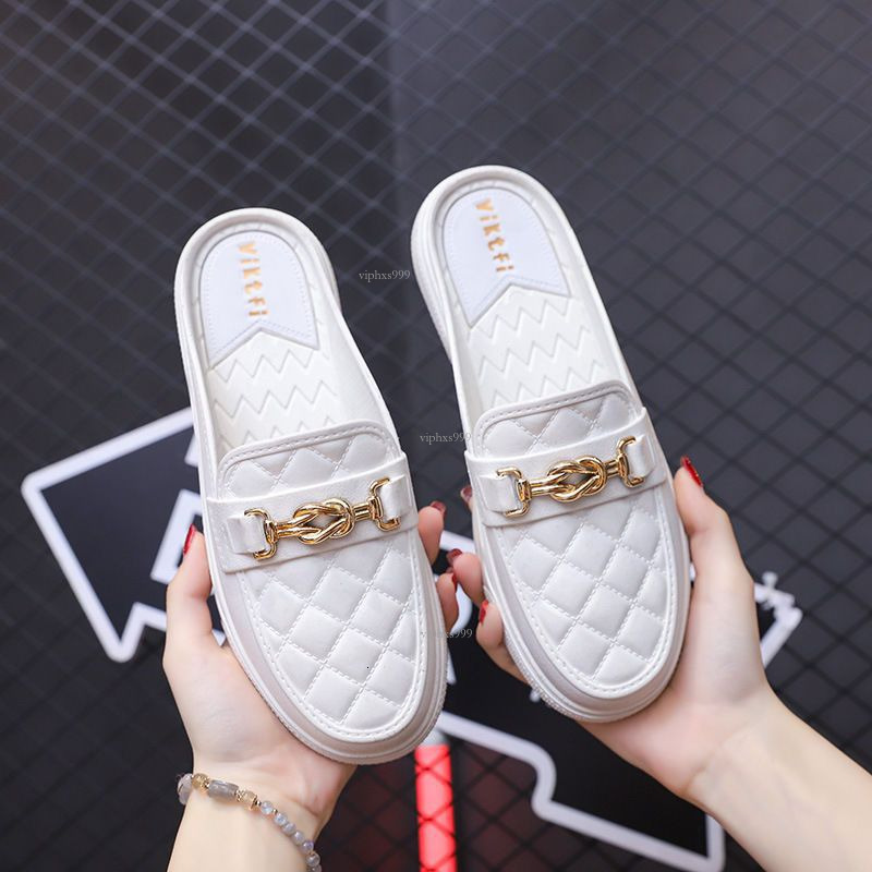 New Designer Sandals With Free Shipping Baotou Half Women's Summer Outerwear Korean Version Tall Slippers Short New Style Lazy Internet Celebrity