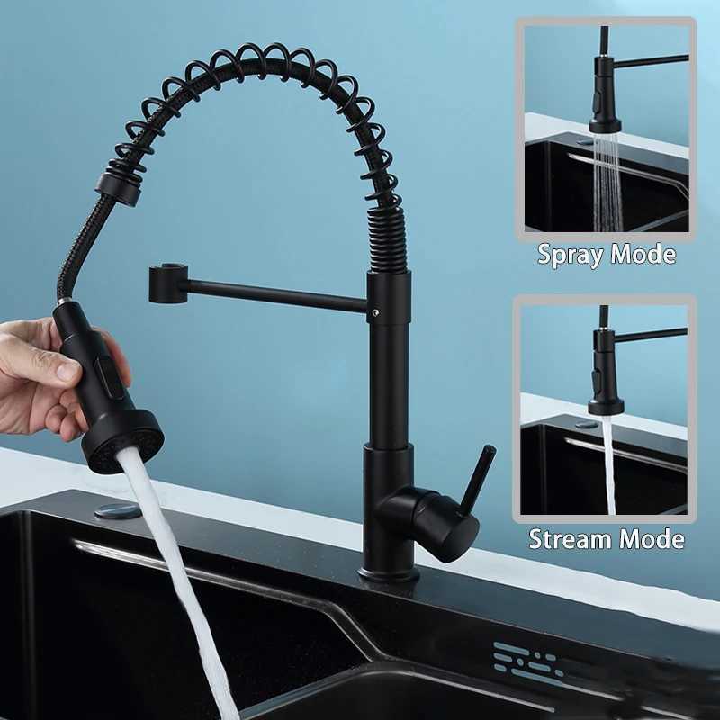 Kitchen Pl Down Spring Sink Faucet 360 Rotation Hot Cold Mixer Tap Y251104