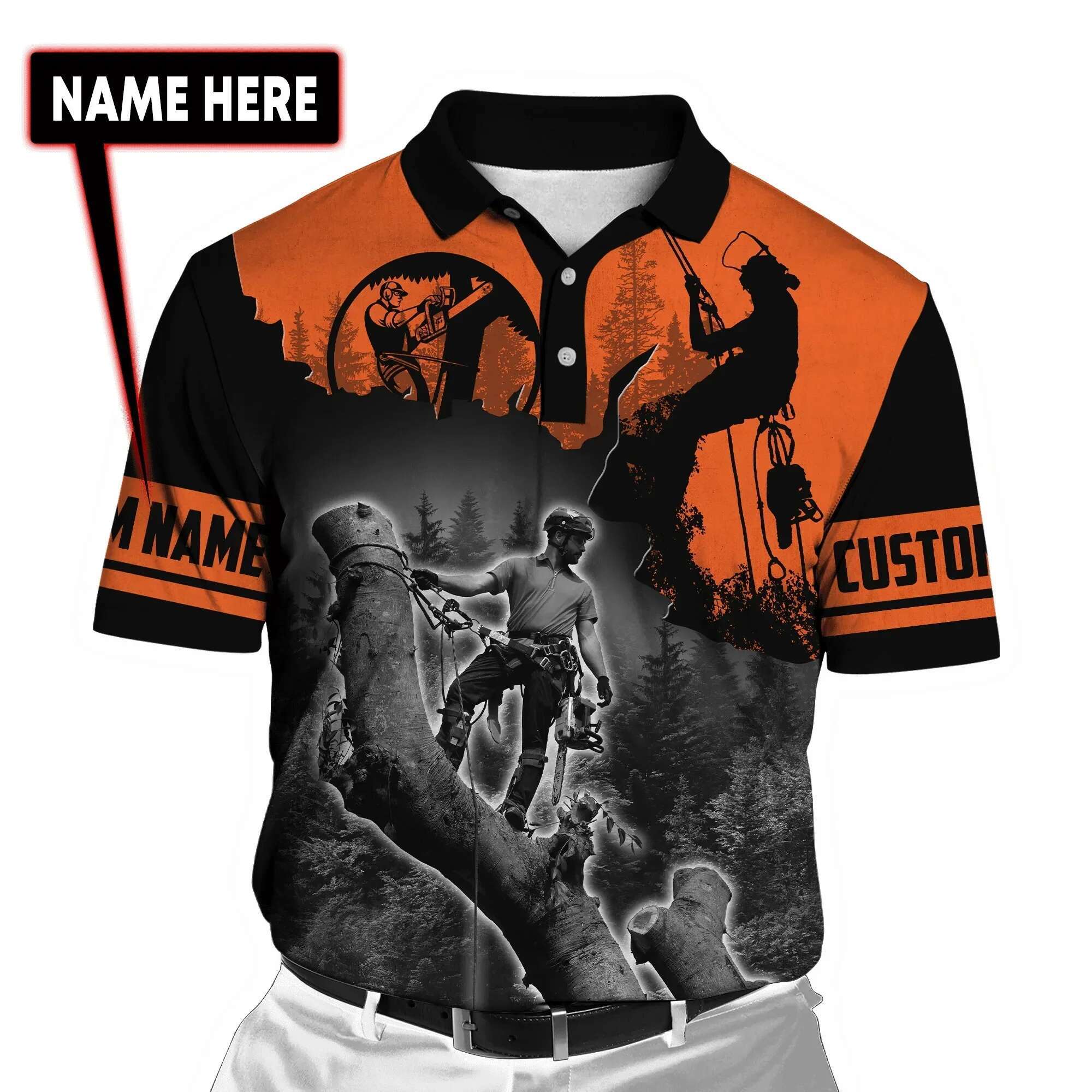 Customized name 3D All Over Printed Fashion Polo Shirt Men Women Short Sleeve Summer T-shirt Gift For Arborist POP04