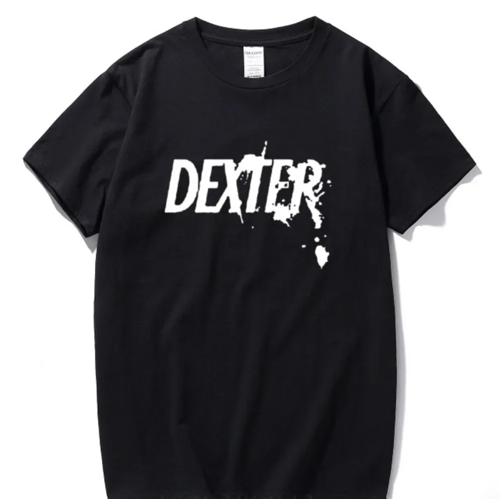 mens summer pure cotton printed short sleeved Tshirt DEXTER top size XSXXXL 250327