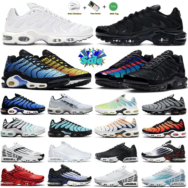 Designer Plus 3.0 s Running Shoes Triple Black White Green Royal Blue Unity 25th Anniversary Men Women Metallic Sier Grey Reflective Trainers Sports Sneakers