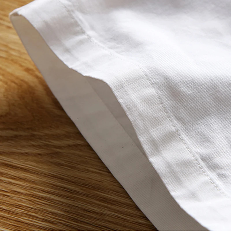 White shorts mens cotton casual Bermuda summer slim fit dress drawstring soft touch and comfortable pants for daily wear 250403e