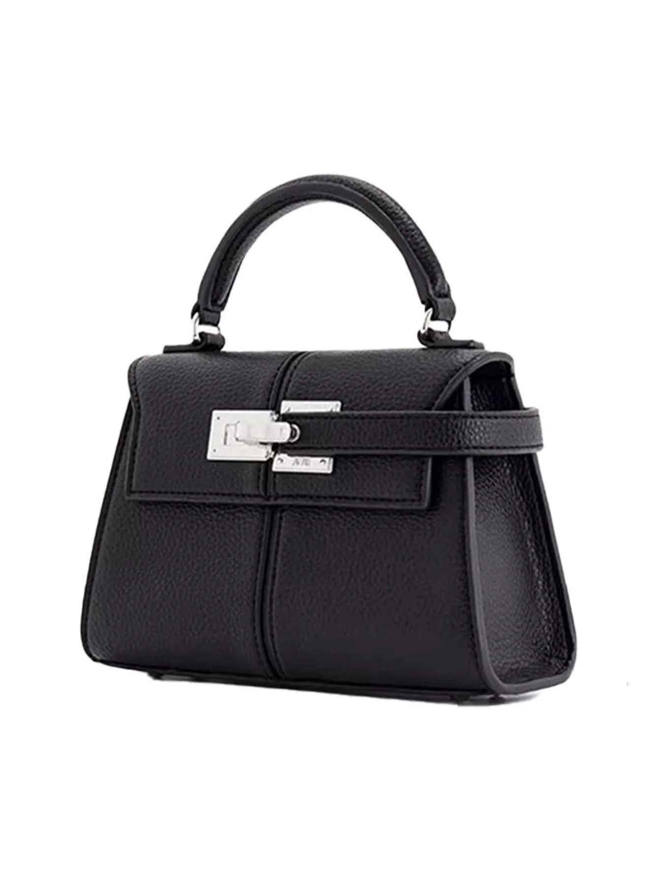 Trapezoidal bag new leather womens bag senior cross-body bag Fashion niche hand bag commuter bag X251104