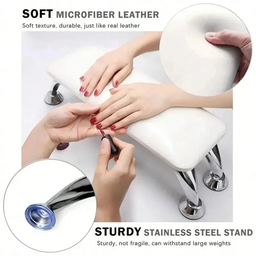 high quality professional large nail armrest arm pillow PU leather microfiber leather nail lamp nail pillow 250409