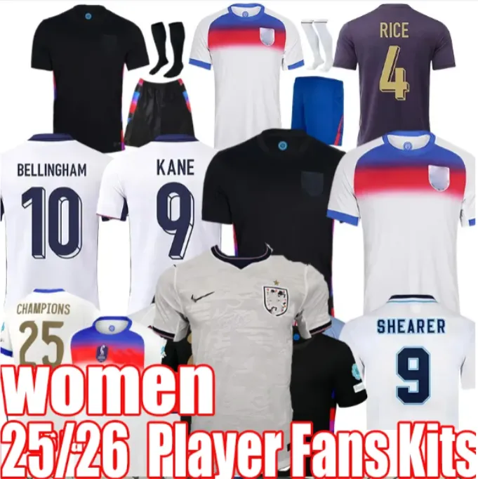 25 26 EnGLaNdS Football Shirt Men Kids KANE BELLINGHAM MAINOO BOWEN RICE FODEN GORDON TONEY PALMER PICKFORD Soccer Jersey Soccer Uniforms WOMEN 2025 2026