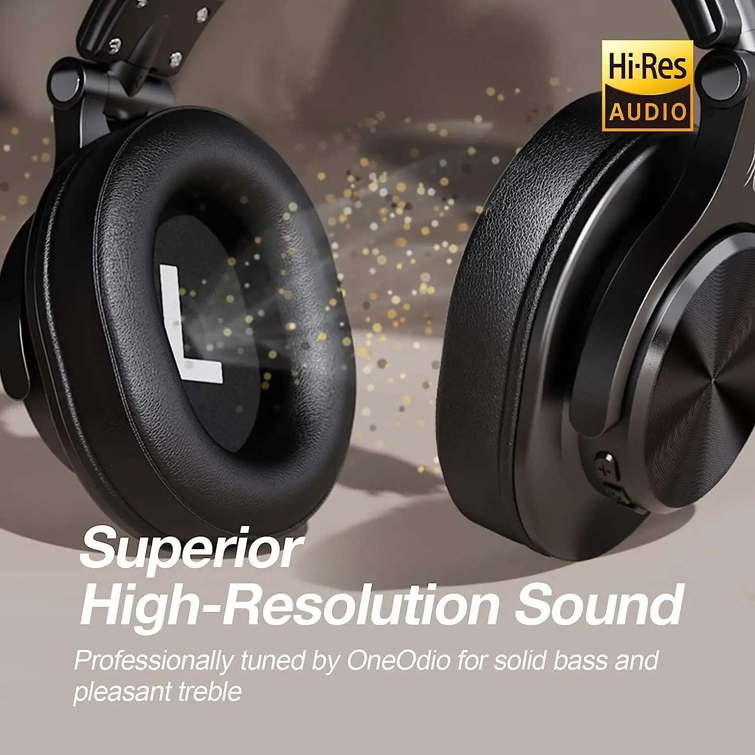 Oneodio Fusion A70 Bluetooth 5.2 Hi-Res Audio Over Ear Wireless Headset Professional Studio Monitor DJ Headphones 72H
