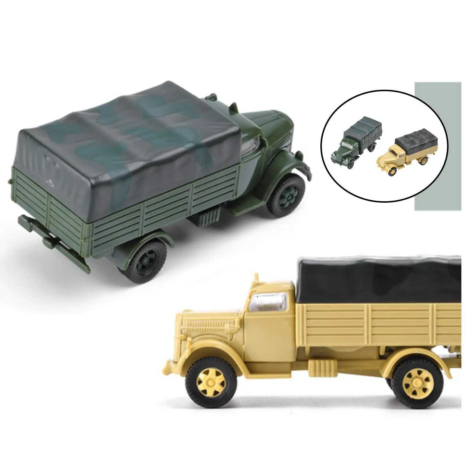 Set of 2 172 4D Assemble Truck Armored Vehicle Building Collectibles C251104