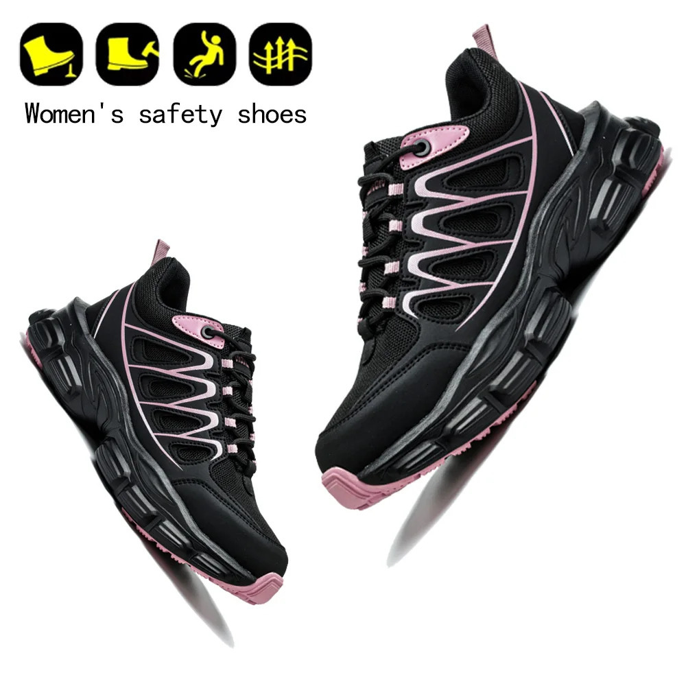 Fashion Safety Shoes Women Work Sneakers structured Shoes pneumaticProof Protective Shoes Work Boots Steel Toe Shoes 251030