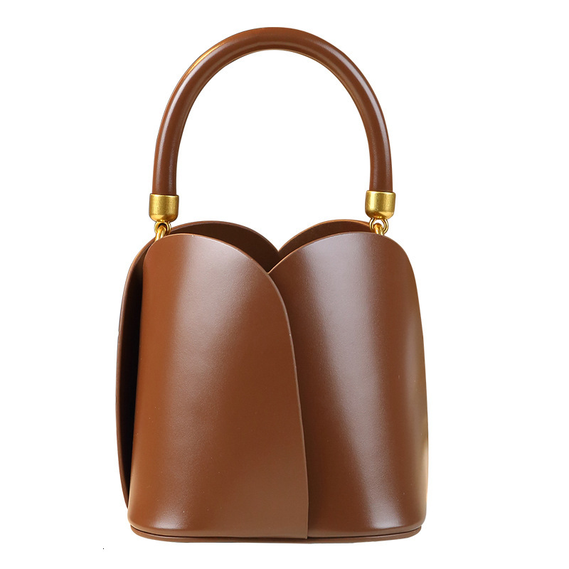 Niche Design Petal Bucket Hand-Held Vegetable Basket Bag, Versatile Daily Casual Shoulder Crossbody Bag