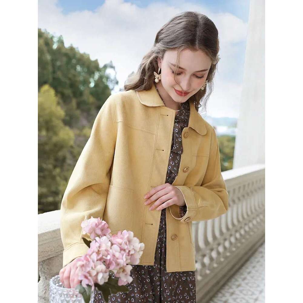 Ginger Small Fragrant Coats Female Autumn New Casual Lantern Sleeve Jackets For Women Outerwaer
