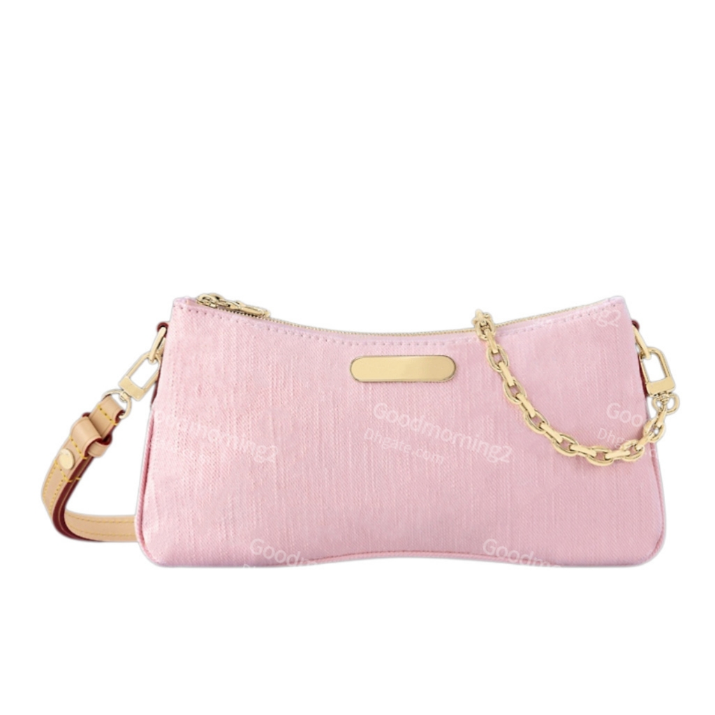 Brand Cowboy Bag 2025 Women's HOBO Shoulder Bags Pair Shoulder Strap Chain Underarm Handbag Baguette Purses Two Zipper Pockets Letter Pattern Design