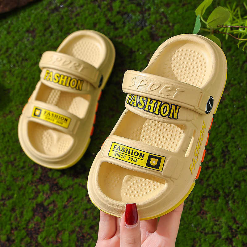 Summer EVA poop feeling childrens sandals for outdoor wear indoor anti slip and wear-resistant soft sole for boys and girls beach shoes for men J25040