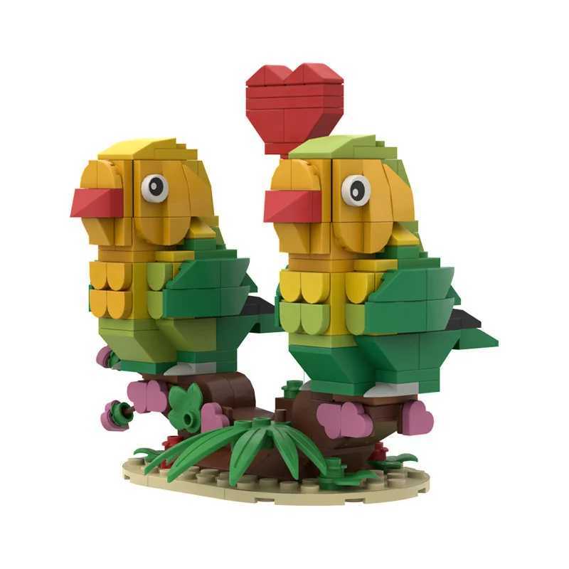 Valentines Day Gift MOC Building Blocks Ornament Love Bird Model Childrens Educational Building Blocks Toy C251104