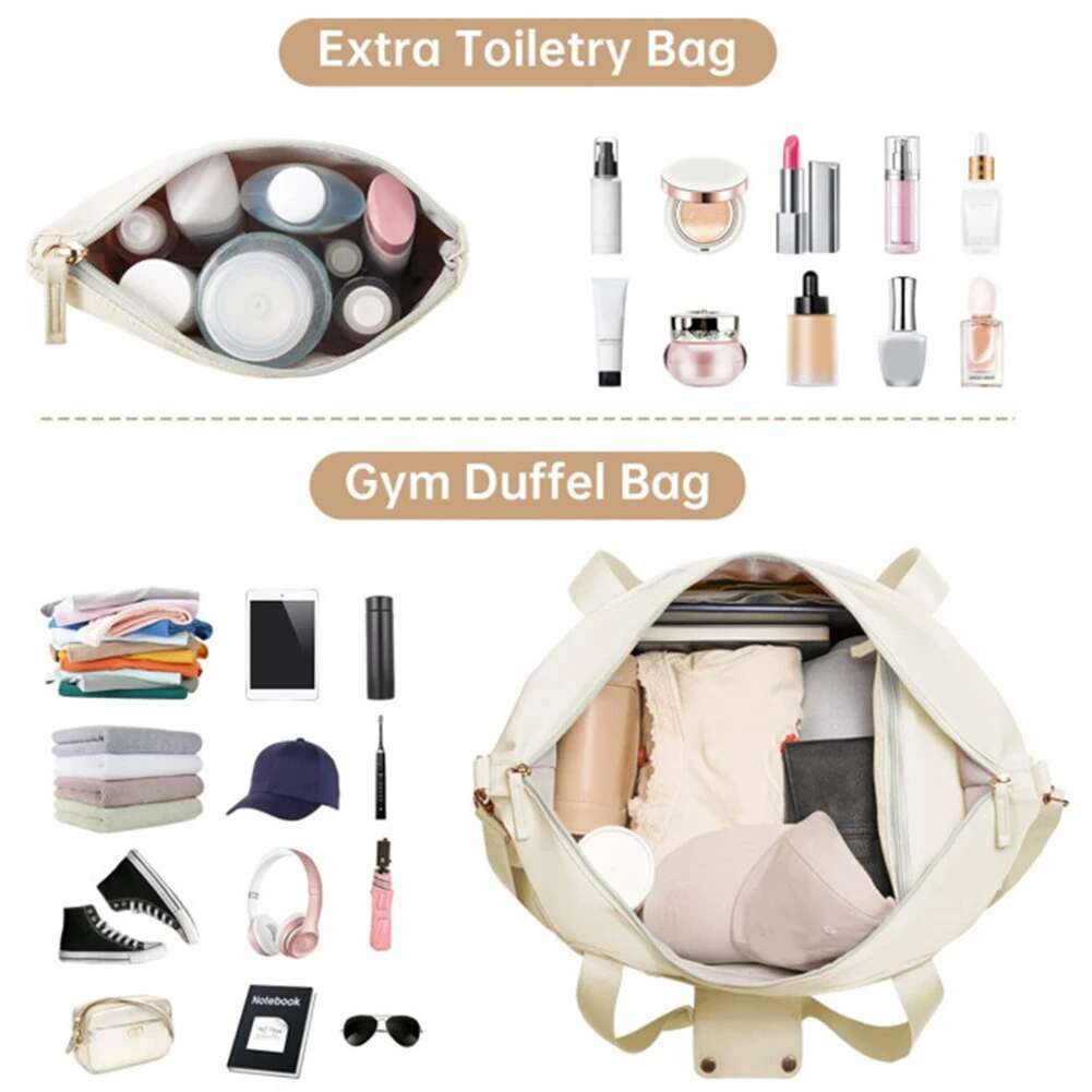 Bag Nylon Sports Backpack With Shoe Compartment Women Portable Gym Bags Weekend Fiess Training Handbag