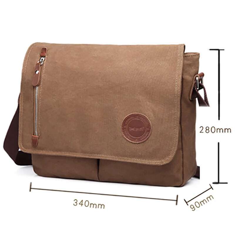 Men Canvas Casual Shoulder Crossbody Outdoor Travel Waterproof Male Business Messenger Solid Color Good Qualtiy Bag Hot Sell