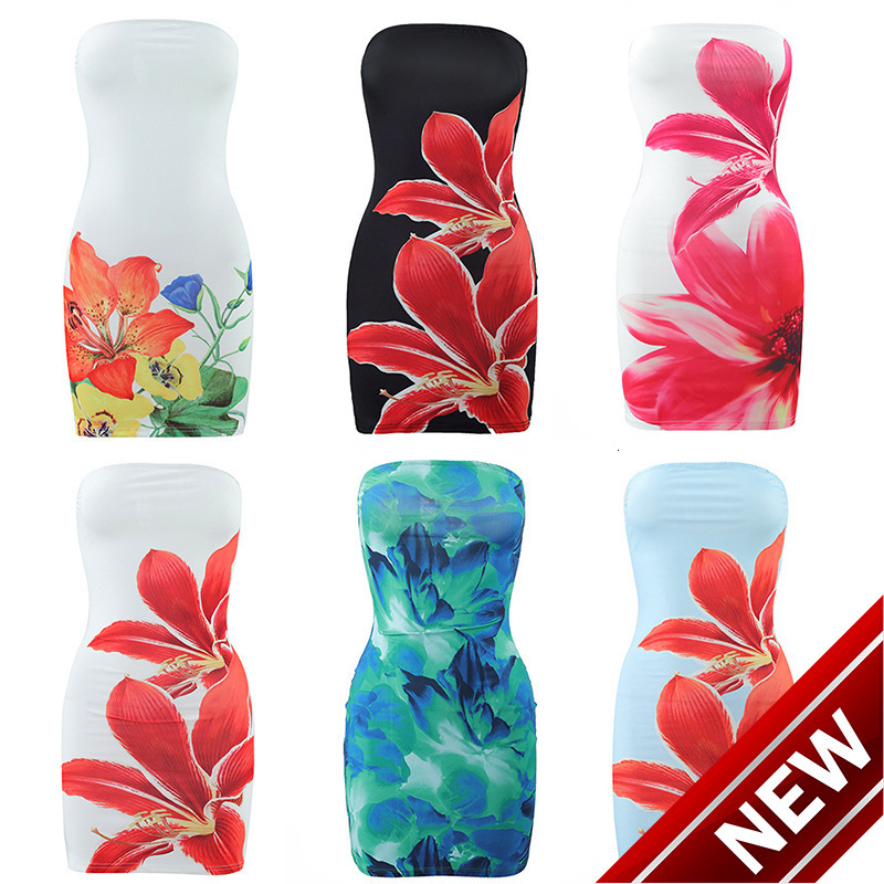 2025 Tiktok hot selling womens fashionable and sexy strapless short dress for women