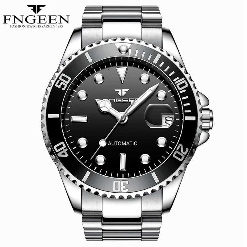 2024 FNGEEN 9001 Luxury Brand Men Watch Steel Tourbillon Skeleton Mechanical Watches Luminous Automatic Date Diamond WristwatchT251104 - view 3