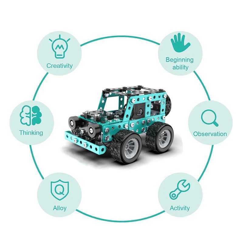 Stem Building Toys For Boys Age 8Offroad Vehicle Series Model KitAssembly Toys For KidsMetal Building Educational Blocks C251104