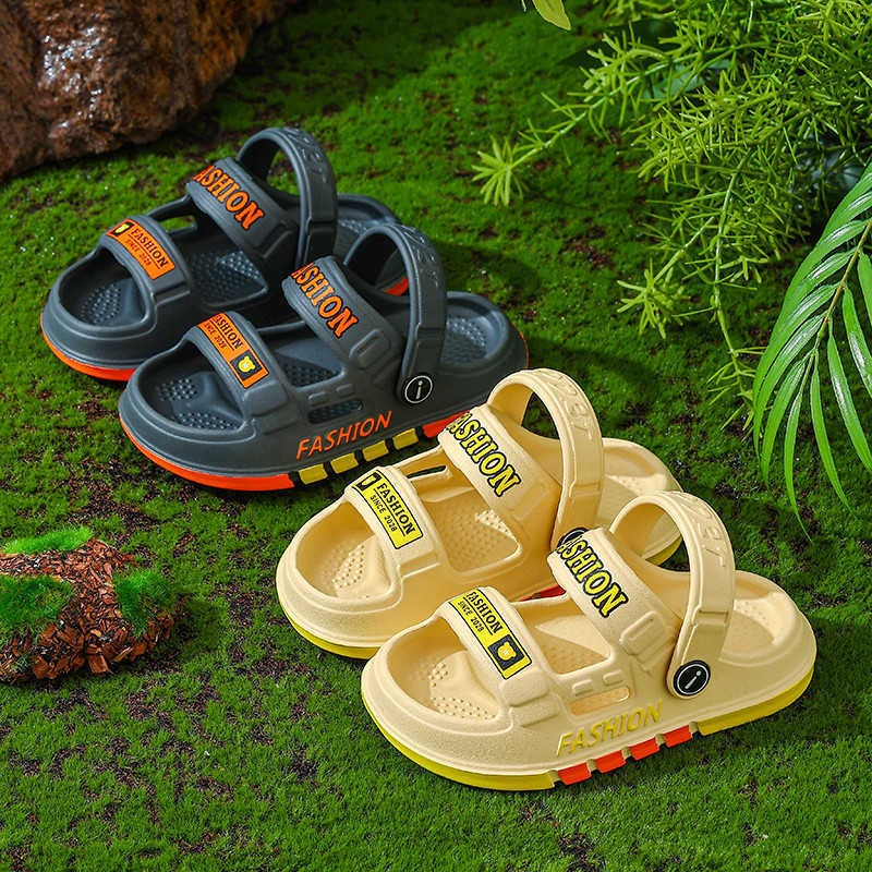 Summer EVA poop feeling childrens sandals for outdoor wear indoor anti slip and wear-resistant soft sole for boys and girls beach shoes for men J25040