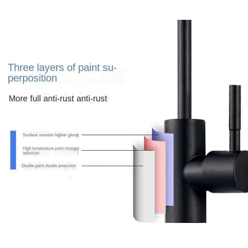 Black Matte Direct Drinking Tap 304 Stainless Steel kitchen Water Filter Tap RO ify System Rrse Osmosis Y251104