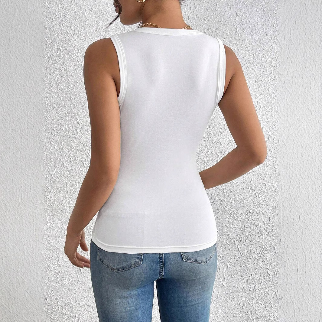 Vest women's summer new fashionable temperament casual three-dimensional flower decoration sleeveless top