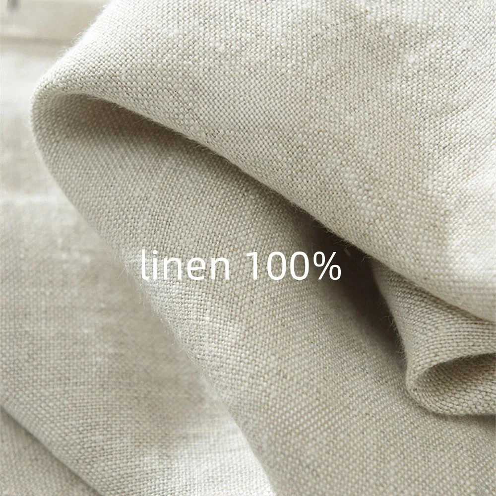 Summer mens linen pants loose straight pants Spring solid Trousers male breathable beach mens Casual pants 250402