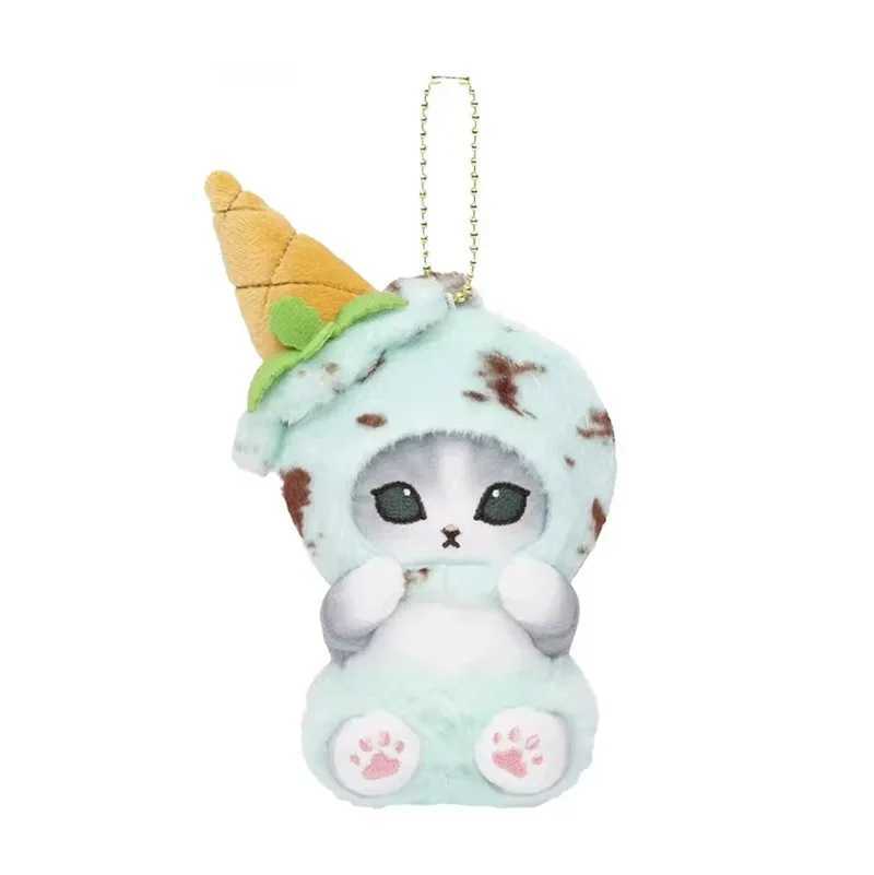Kawaii Mofusand Shark Cat Japanese Ice Cream Series Plush Toys Keychain Backpack Cute Pendant Boys Girls Christmas Creative GiftW251103