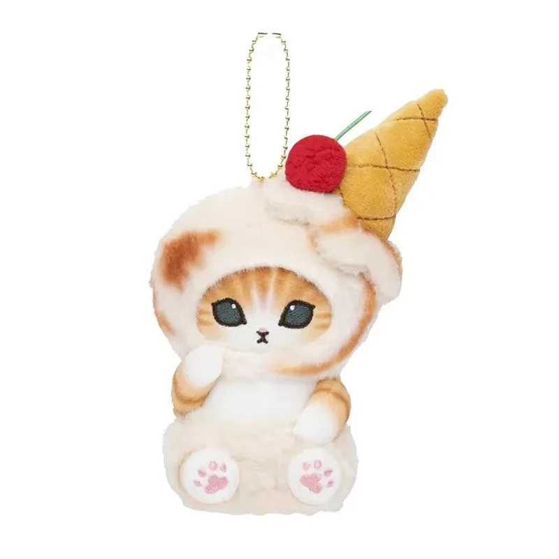 Kawaii Mofusand Shark Cat Japanese Ice Cream Series Plush Toys Keychain Backpack Cute Pendant Boys Girls Christmas Creative GiftW251103