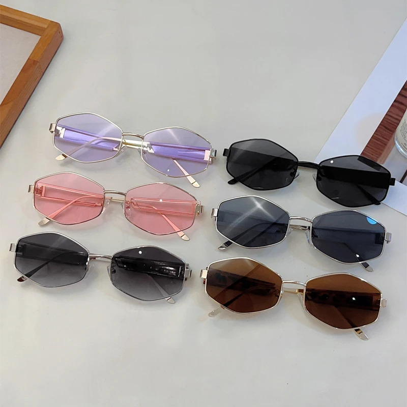 KAMMPT Vintage Polygon Rim Sunglasses for Men 2025 Outdoor Casual Shadow Women Fashion Retro n 250325