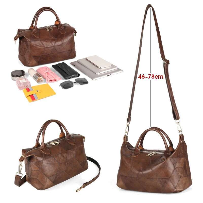 Cobbler Legend Top Handle Handbag Women Retro Cow Leather Sg Bags Detachable Shoulder Strap