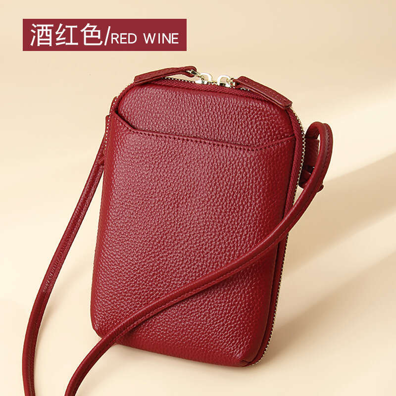 Bag new niche design Single shoulder trend Simple leather mobile phone for women's crossbody bag Mini
