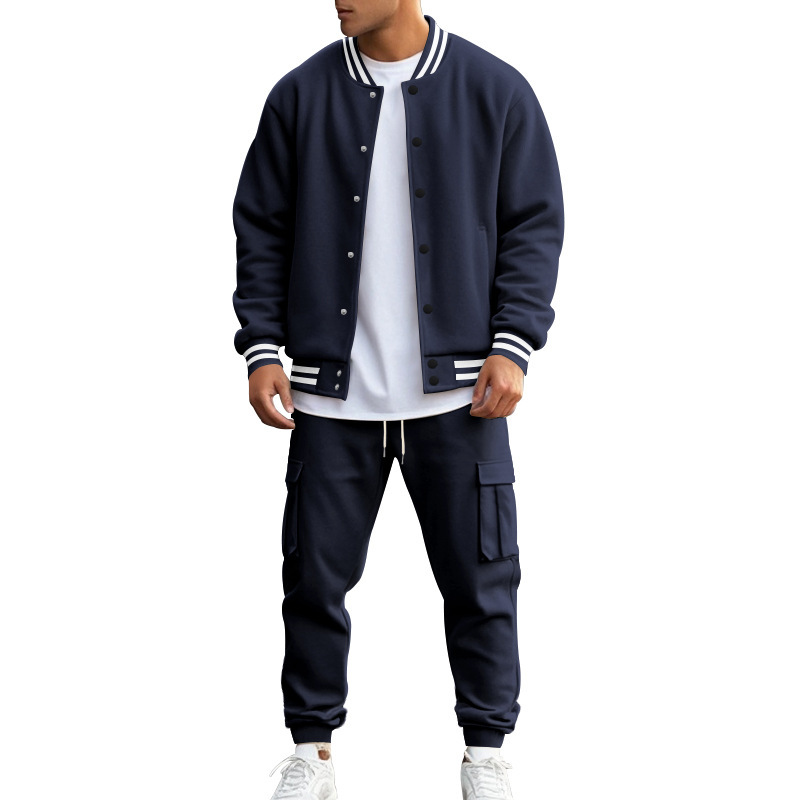autumn and winter men pullover hoodie Tracksuits jogging pants two piece Set hip hop sportswear suit fashion trendy designer sweatsuit