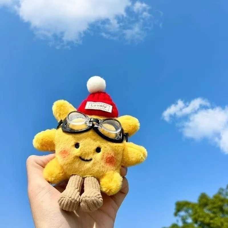 Super Cute Sunflower Pendant Keychain Cartoon Plush Pendant Decoration Plush Doll Toy Decoration Birthday Gift Toy Decoration C251104