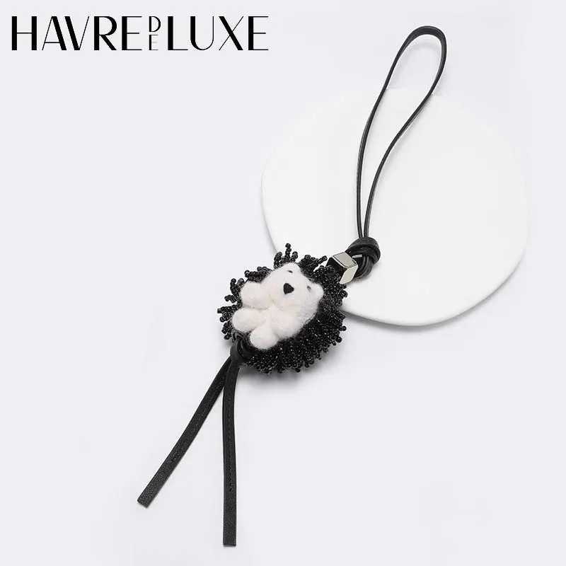 Cute leather bag charm Hedgehog Charm Wool Felt Bag Pendant Key Chain Diy Bag Accessories C251104
