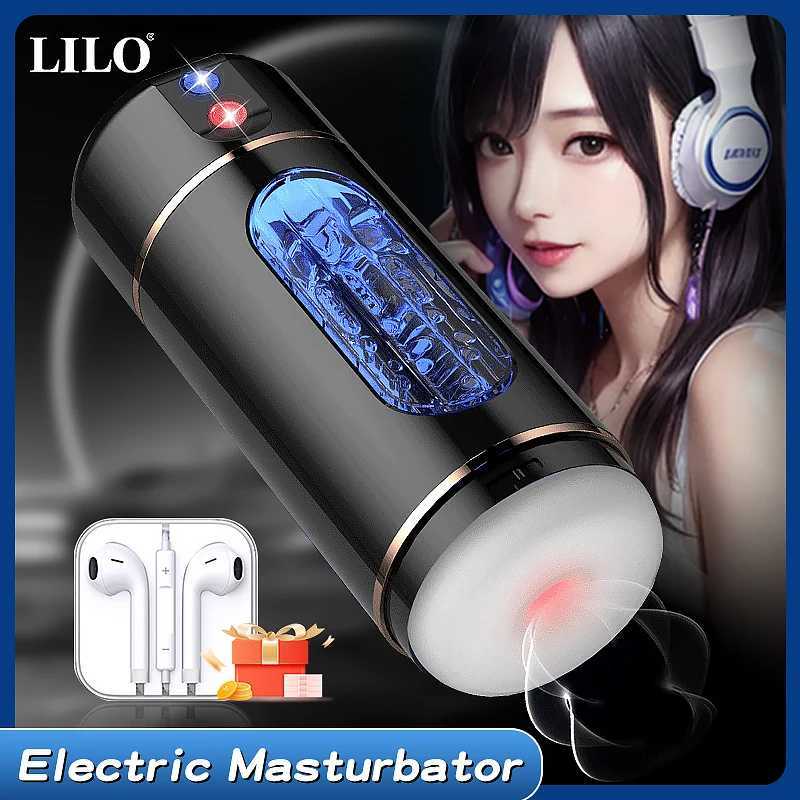 LILO Electric Autostroking Masturbator Cup adult toys For Men Smart Control 10 Vibration Modes Waterproof Rechargeable Adult Sex Toy Free Shipping