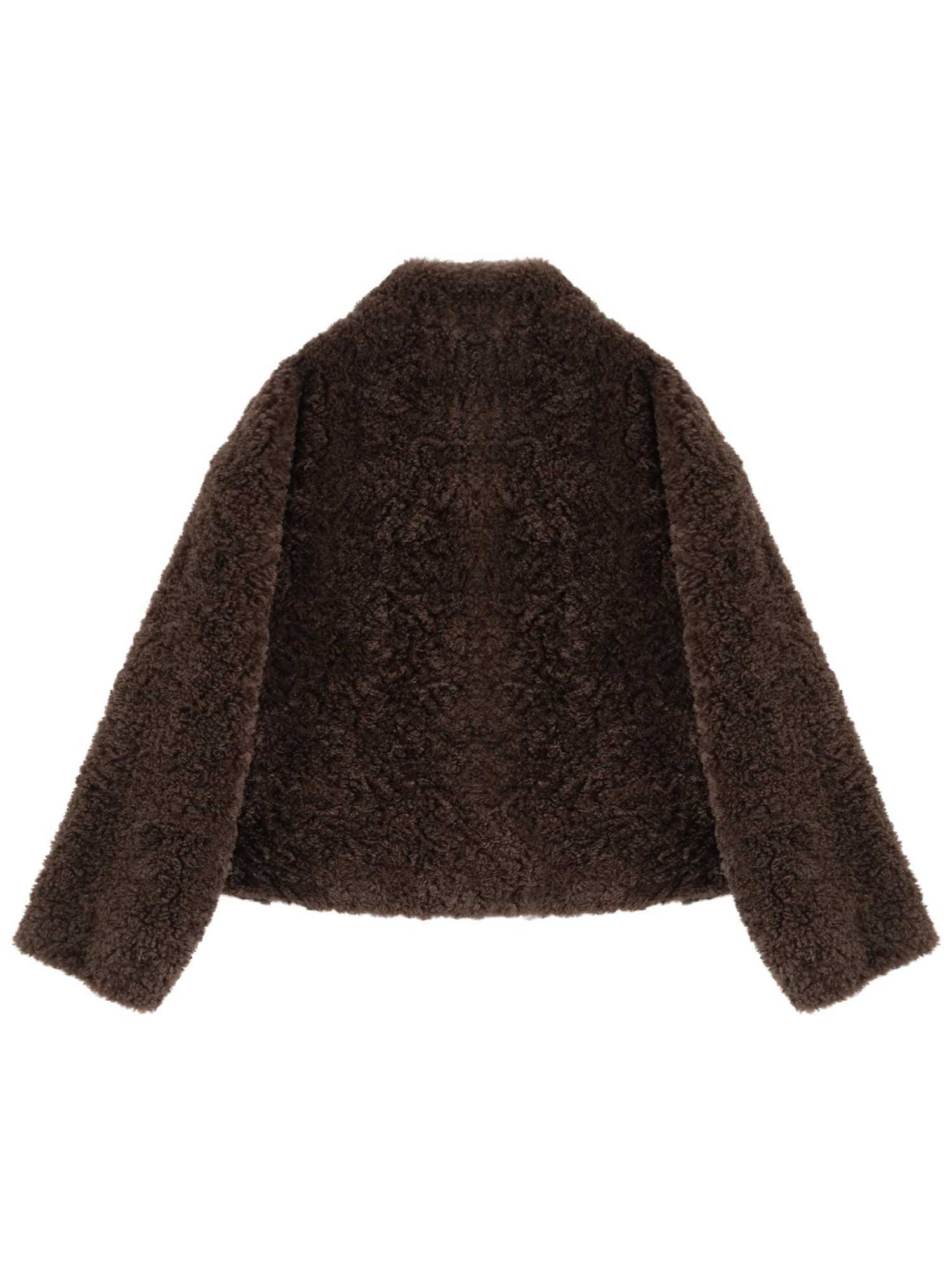 ZIQIAO Womens 2025 Winter New Brown Faux Lambswool Cropped Coat Warm Vintage Commuting Chic Hot Girls Temperament J251103