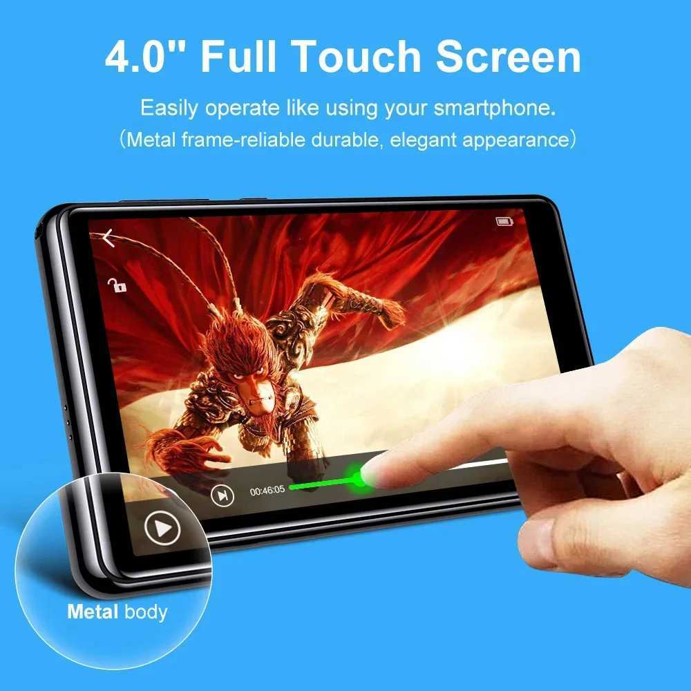 Portable Wifi MP4 player Mp5 high fidelity music Mp3 player 4.0-inch full touch screen FM/recorder/browser/supports 128GB Z250403