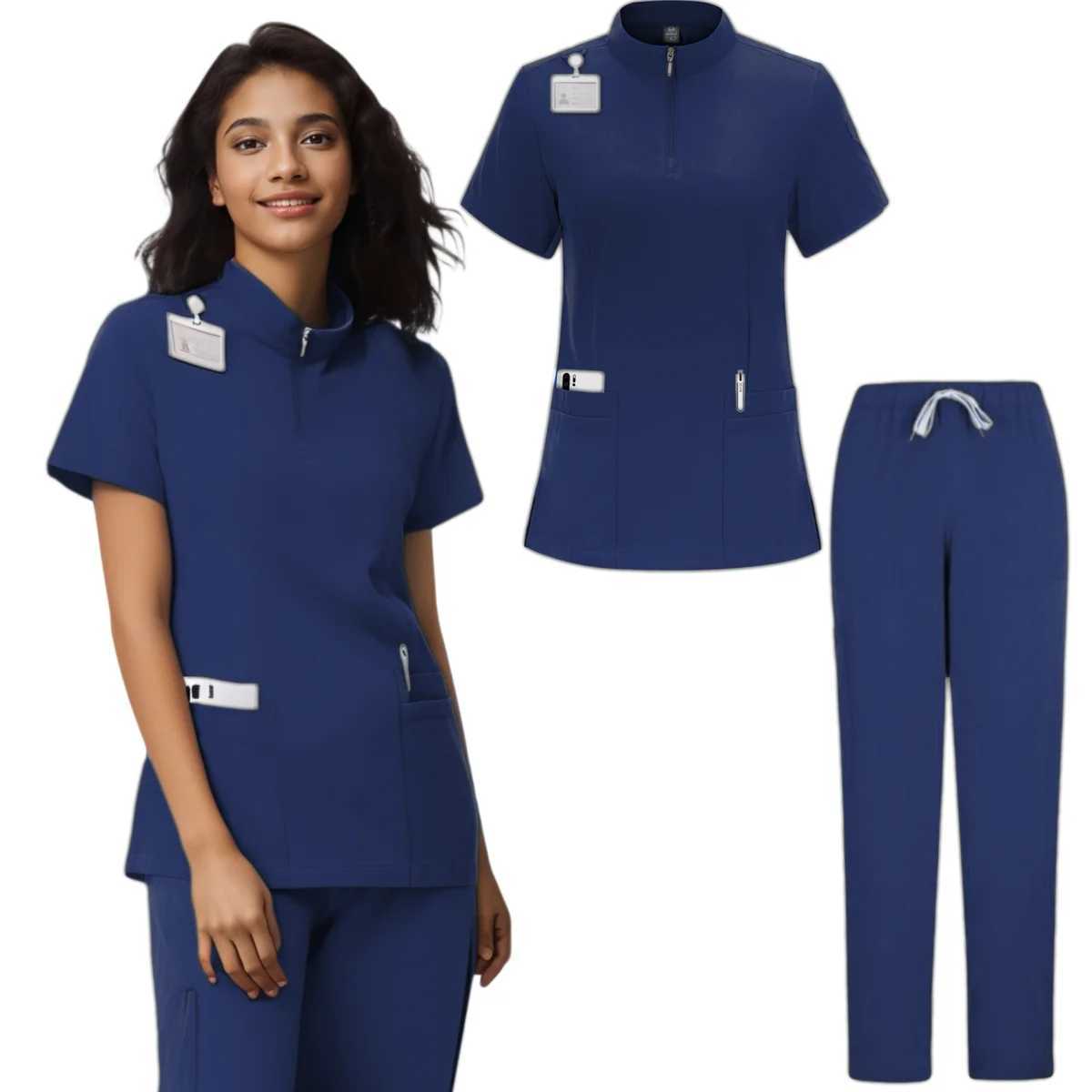 Jogger Suit Doctor Hospital Medical Surgical Uniform Multicolor Women Wear Scrub Set Doctor Workwear Nurse Scrubs Set W251104