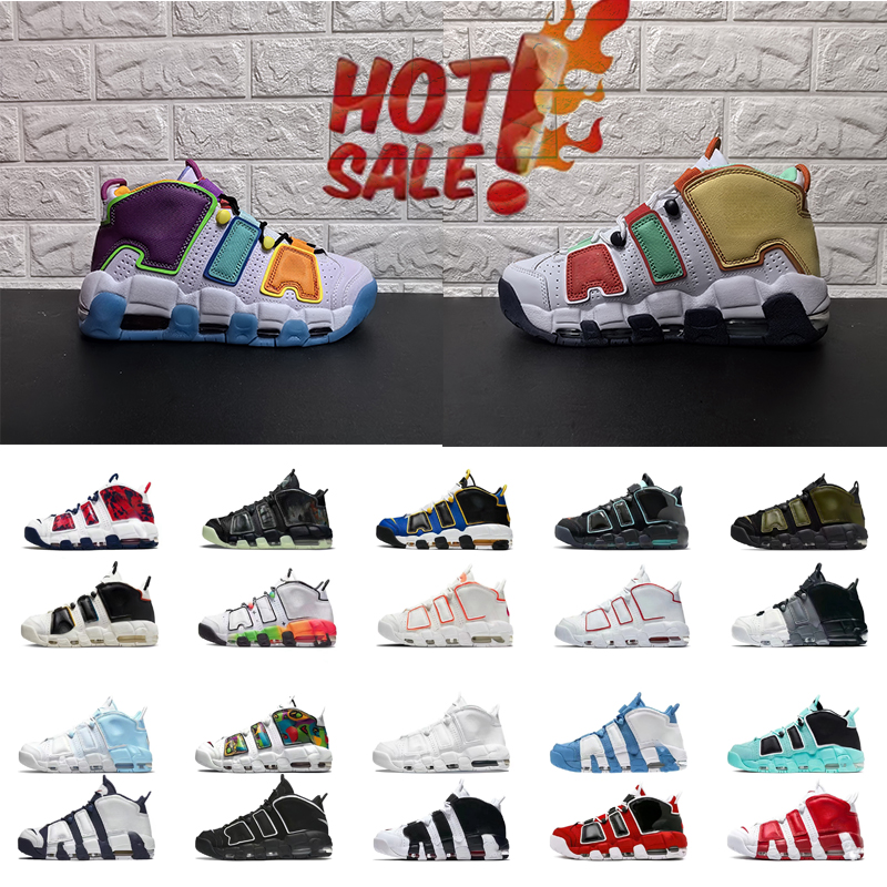 designer Shoes Lm More 96 Total Pippen White Varsity Red Green Multi-color Black Bulls University Blue Unc Women Outdoor Trainers Sports Sneakers 36-45