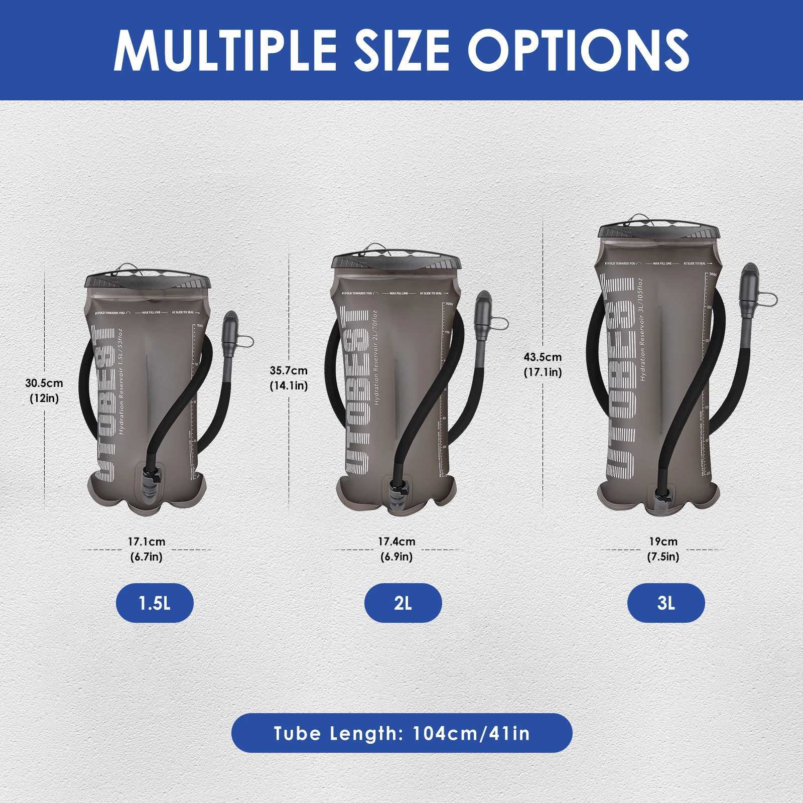 UTOBEST 1.5L/2L/3L Water Bladder Hydration Pack Reservoir TPU Water Storage Bag for Camping Cycling Running HikingC250403