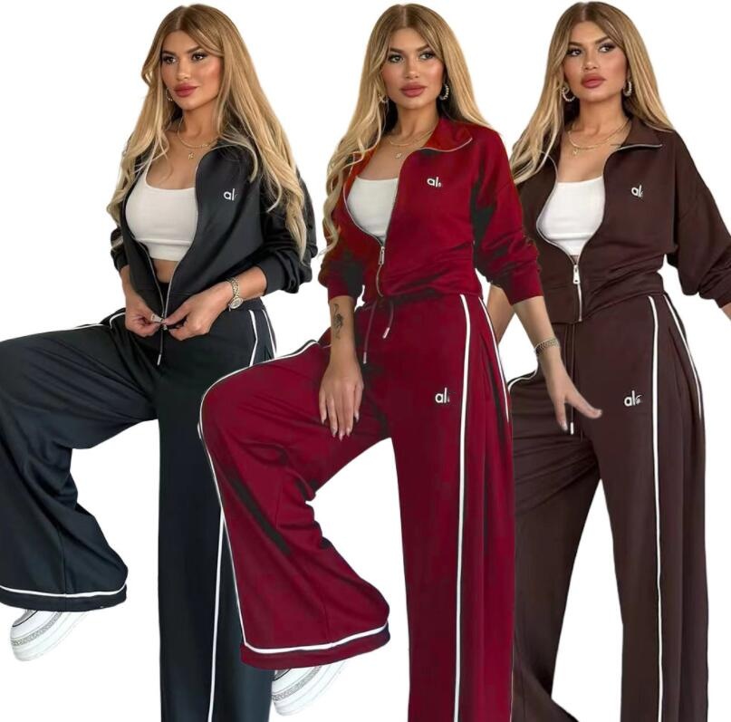 Luxury brand women's Tracksuits autumn/winter new fashionable temperament casual high-end set embroidered wide leg women's two-piece set
