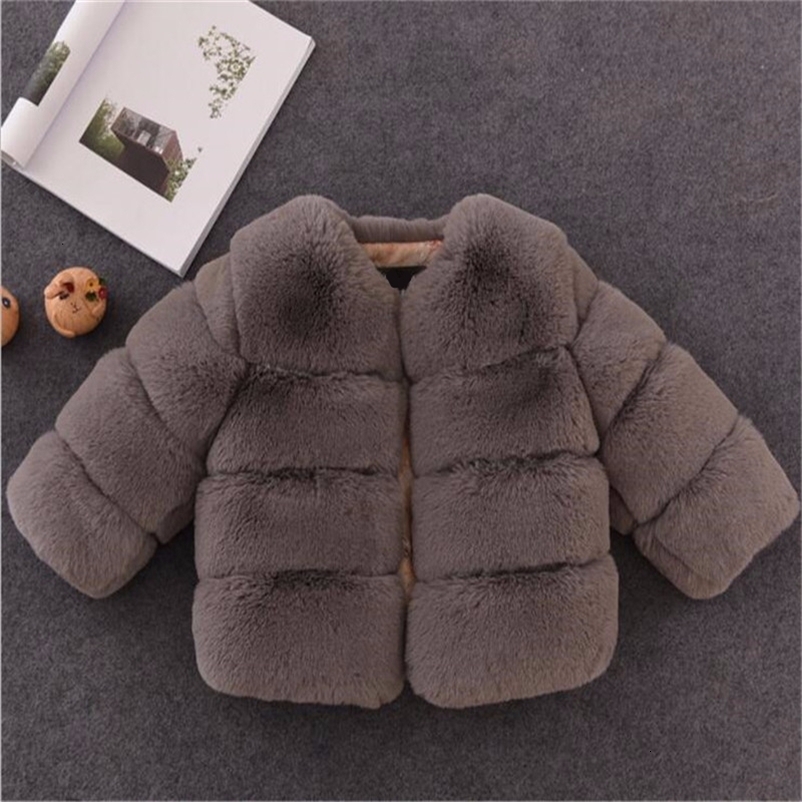 Girls Fur Jacket for Children Tops Clothes Baby Kids Jackets Warm Thicken Coat Solid Color Boys Coat 251029
