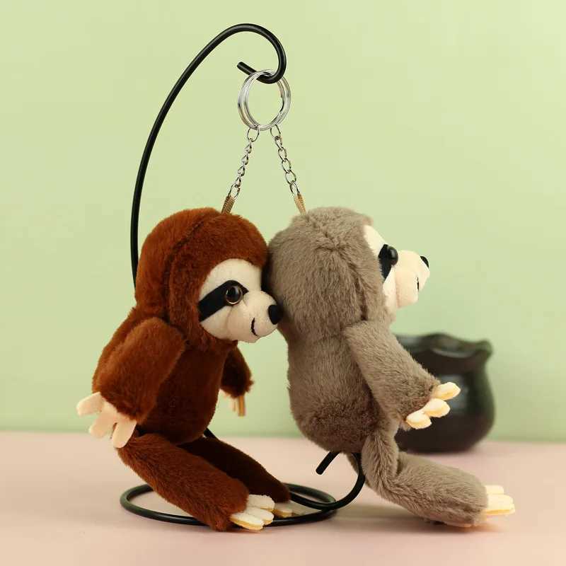 18cm Cute Sloth Plush Keychain Adorable Hanging Sloth Toy for Backpack Purse Keys Couples Gifts Soft Stuffed Animal Doll Charm C251104
