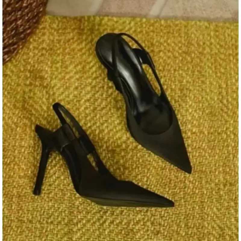 Spring New Brand Women Slingback Sandals Pointed Toe Slip on Thin High Heel Ladies Elegant Pumps Shoes Sandals W251104
