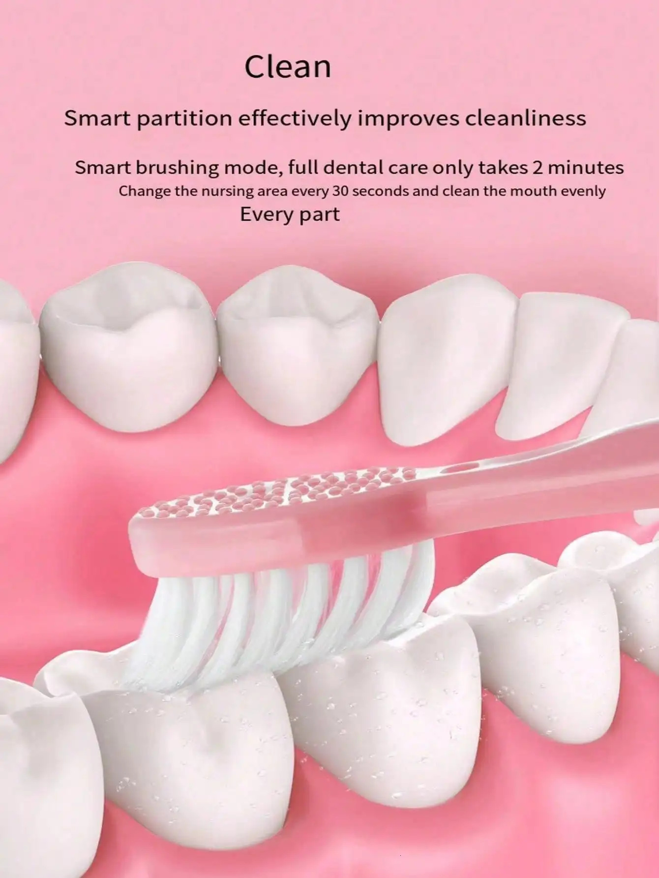 Electric toothbrush adult automatic coupler set suitable for home or travel use random brush head color 250325