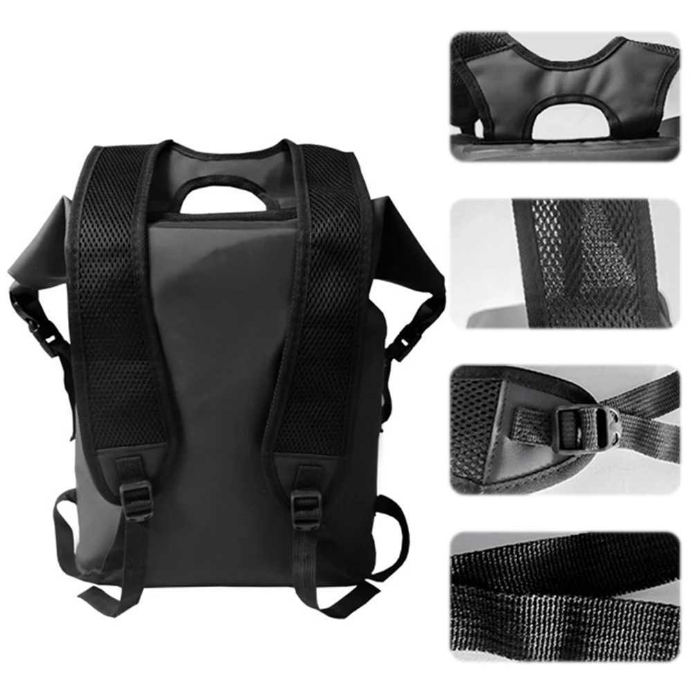 25L Waterproof Backpack Dry Backpack Large Capacity Upstream Bag PVC Rolltop Beach Bag for Fishing Trekking SailingC250407